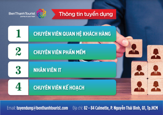 BenThanh Tourist tuyển dụng Khối văn phòng