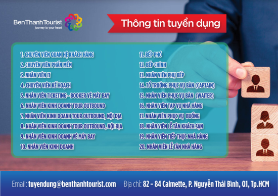 BENTHANH TOURIST TUYỂN DỤNG