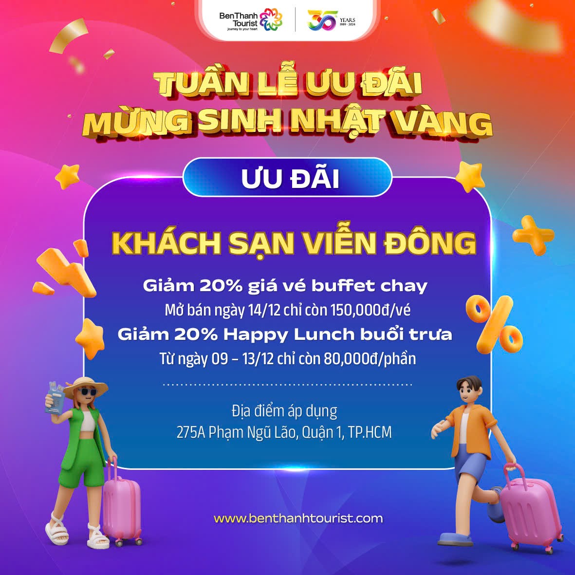 Mạng bán tour du lịch trực tuyến hàng đầu tại Việt Nam | BenThanh Tourist